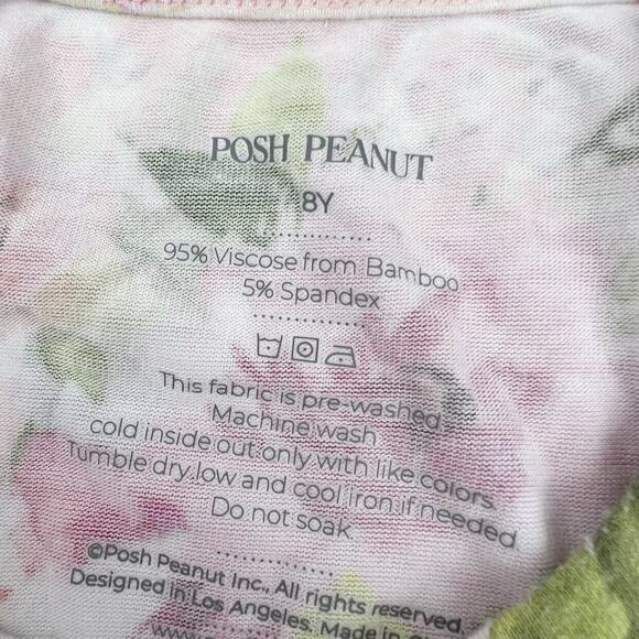Posh Peanut Marlene Floral Flutter Sleeve Peplum Top - Picture 5 of 6